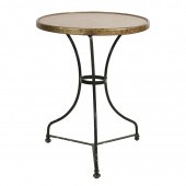 PAINTED IRON AND STONE PATIO T