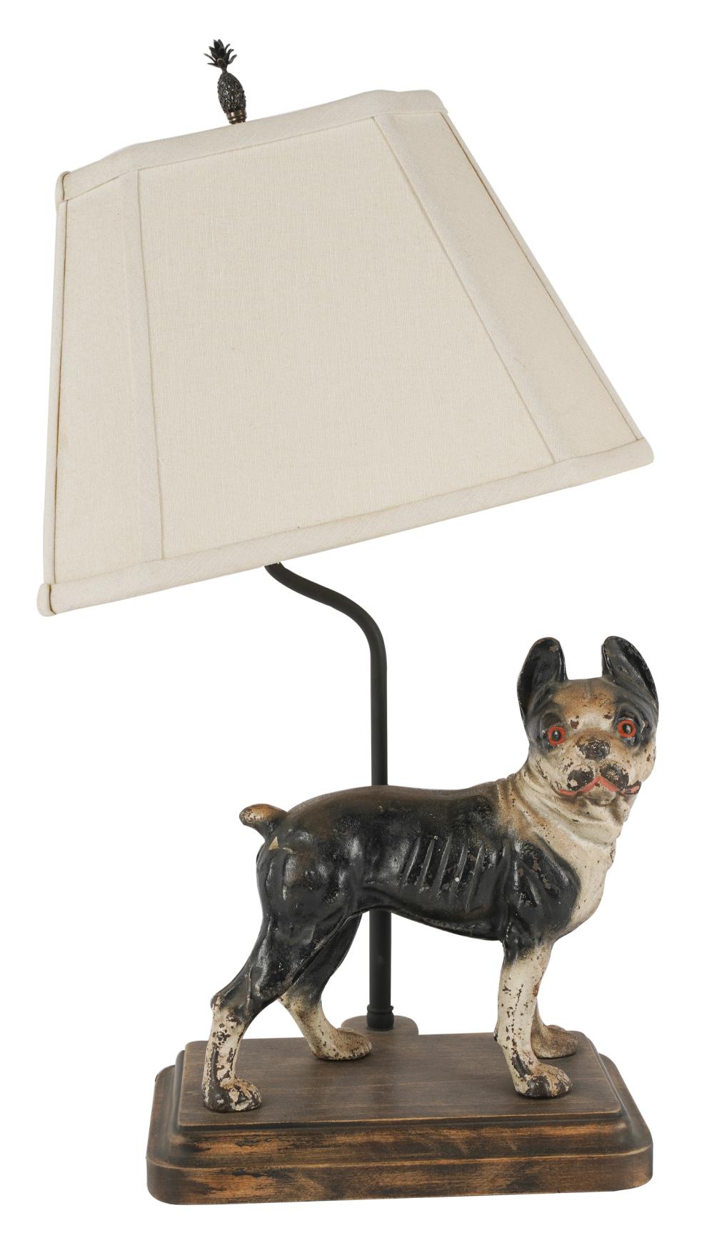 PAINTED IRON BULLDOG