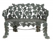 PAINTED IRON GARDEN SETTEEPain