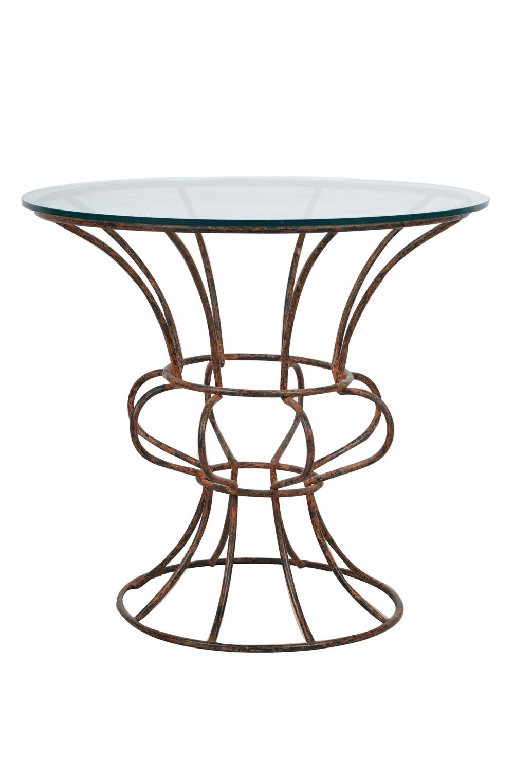 PAINTED IRON & GLASS PATIO
