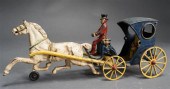 PAINTED IRON 'HANSOM CAB', POS
