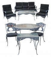 PAINTED IRON PATIO FURNITURE S