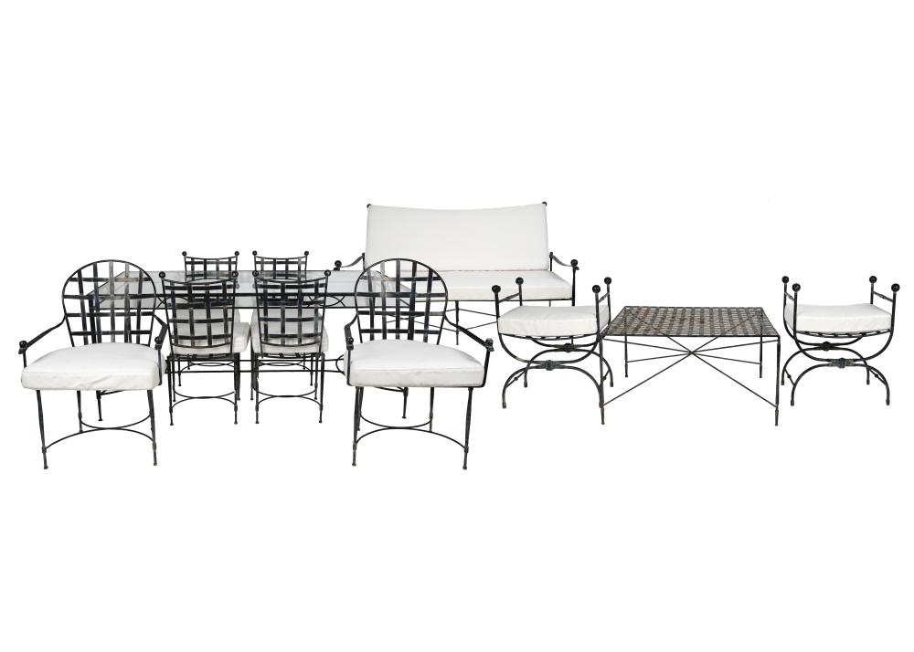 PAINTED IRON PATIO FURNTIURE