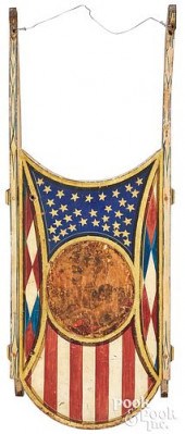 PAINTED JENNIE SLED, WITH PATR