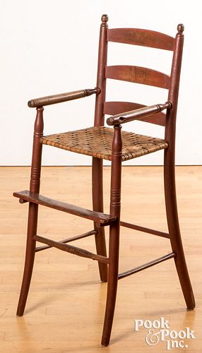 PAINTED LADDERBACK HIGHCHAIR,