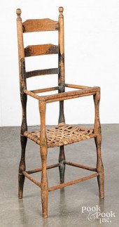 PAINTED LADDERBACK HIGHCHAIR,