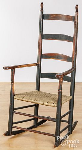 PAINTED LADDERBACK ROCKING
