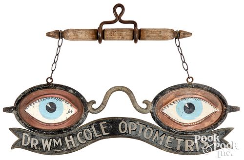 PAINTED LEAD AND ZINC TRADE SIGN,