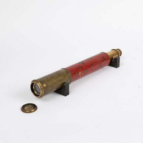 PAINTED LEATHER WRAPPED BRASS