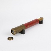 PAINTED LEATHER WRAPPED BRASS