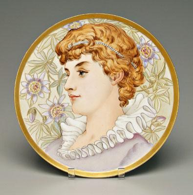 Painted Limoges charger, hand
