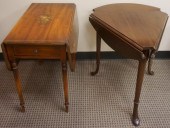 PAINTED MAHOGANY DROP LEAF SID