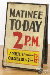 PAINTED MATINEE ADVERTISING SI