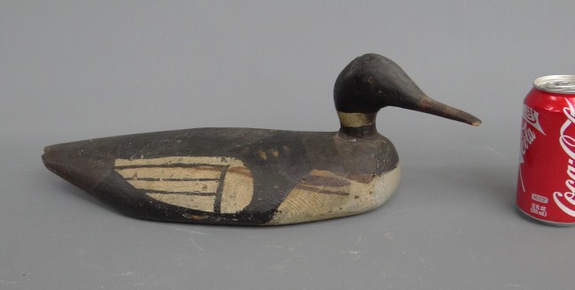 Painted Merganser decoy. 19''