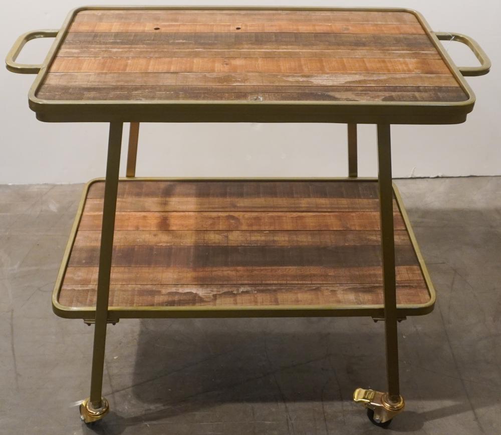PAINTED METAL AND FRUITWOOD