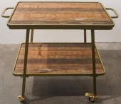 PAINTED METAL AND FRUITWOOD TW