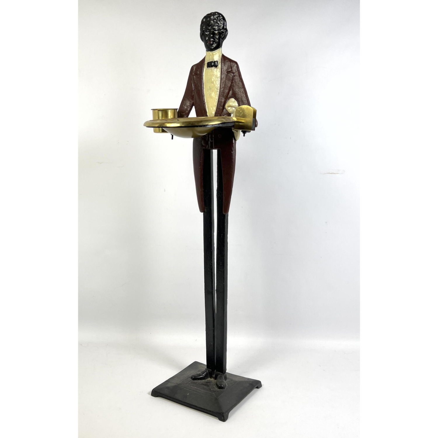 Painted Metal Butler Smoking Stand.