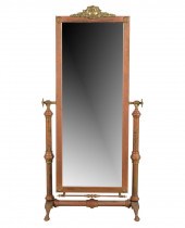 PAINTED METAL CHEVAL MIRRORPai