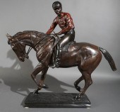 PAINTED METAL FIGURE OF HORSE