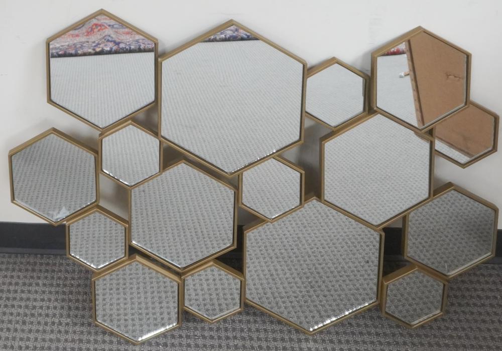 PAINTED METAL HEXAGONAL HANGING