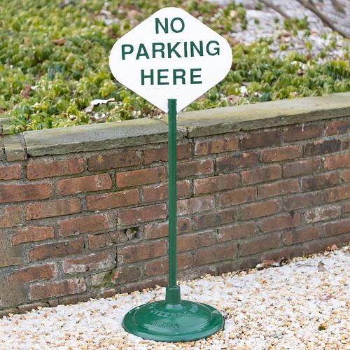 PAINTED METAL 'NO PARKING' SIGN42