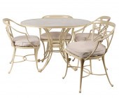 PAINTED METAL PATIO DINING SET