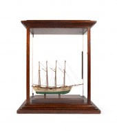 PAINTED NAUTICAL SHIP MODEL 'S