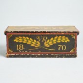 PAINTED NAVAL CHEST TITLED 'TH