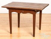 PAINTED OAK TAVERN TABLE, 19TH
