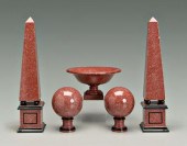 Painted obelisk and orb set: t