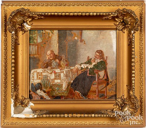 PAINTED OIL ON CANVAS INTERIOR