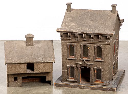 PAINTED PACKING CRATE TOY HOUSE AND