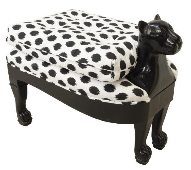 PAINTED PANTHER FORM CUSHIONED