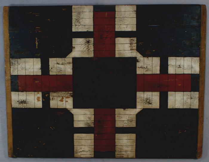 Painted parcheesi game board with