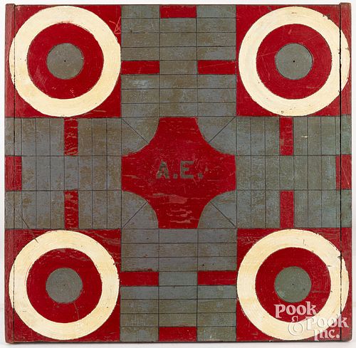 PAINTED PARCHEESI GAMEBOARD,