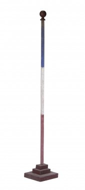 PAINTED PATRIOTIC POLE Vintage