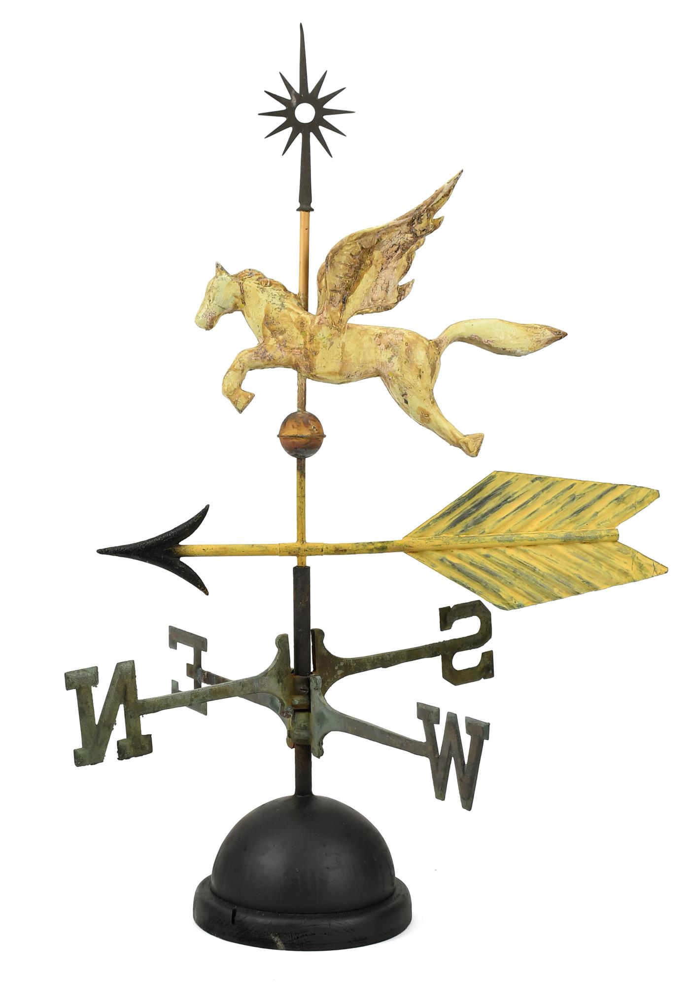PAINTED PEGASUS WEATHERVANE WITH