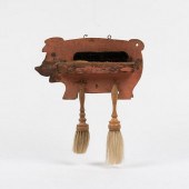 PAINTED PIG-SHAPED SHAVING BRU