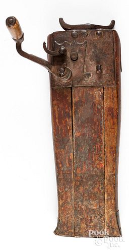 PAINTED PINE AND IRON CONESTOGA
