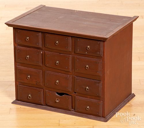 PAINTED PINE APOTHECARY CABINET,