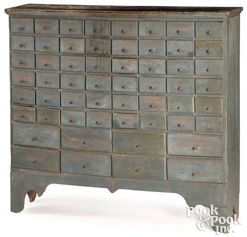 PAINTED PINE APOTHECARY CUPBOARD,