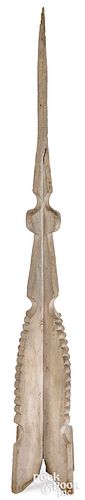 PAINTED PINE ARCHITECTURAL SPIRE,