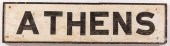 PAINTED PINE ATHENS TOWN SIGN,