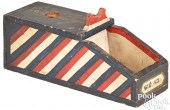 PAINTED PINE BALLOT BOX, 19TH