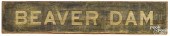 PAINTED PINE BEAVER DAM SIGN,