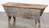 PAINTED PINE BENCH, CA. 1900,