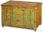 PAINTED PINE BLANKET CHEST, 19