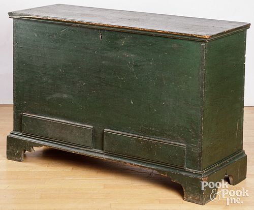PAINTED PINE BLANKET CHEST, CA.
