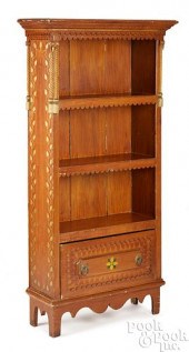 PAINTED PINE BOOKCASE, CA. 190