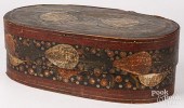 PAINTED PINE BRIDE'S BOX, 19TH